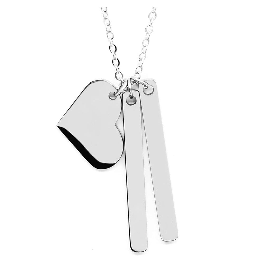 Damen Halskette mit personalisierbarem Herz- und Anhänger-Set Shop Nory