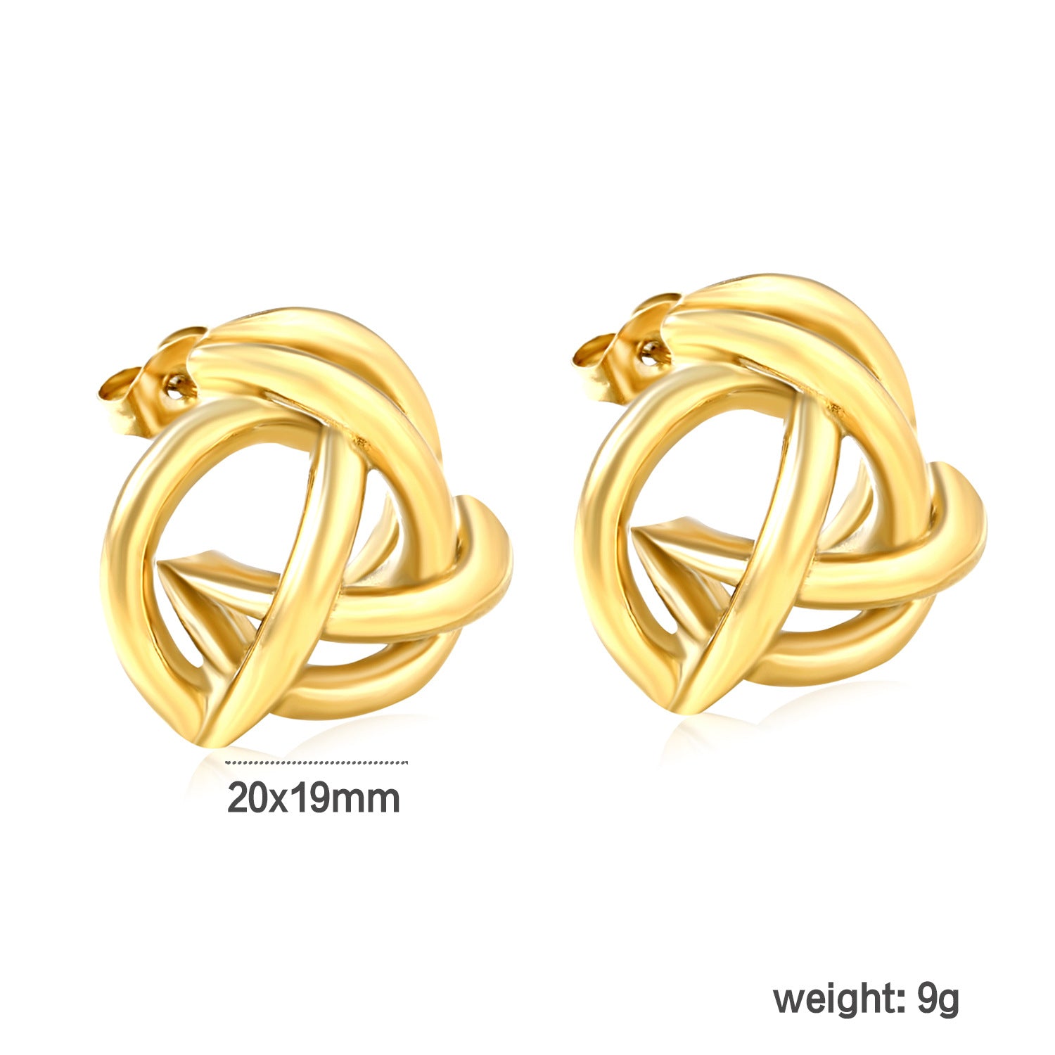 Damen Hängende Ohrstecker mit eleganten runden Plättchen aus hochwertigem Edelstahl Shop Nory