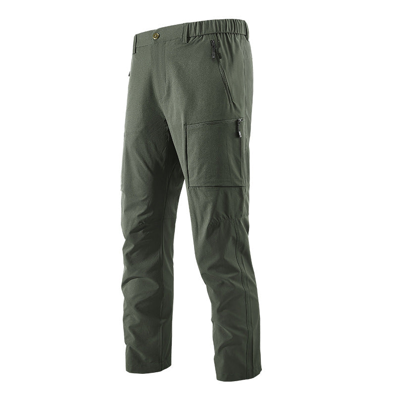 Herren Multifunktionale Cargo-Reisehose mit elastischem Bund, Reißverschlusstaschen und Knieverstärkung Shop Nory