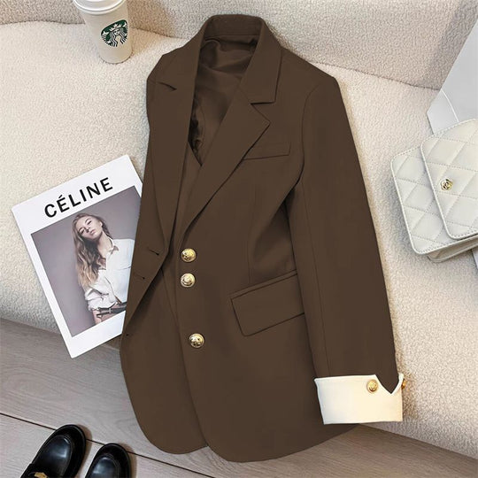 Damen Eleganter Blazer mit goldenen Knöpfen Shop Nory