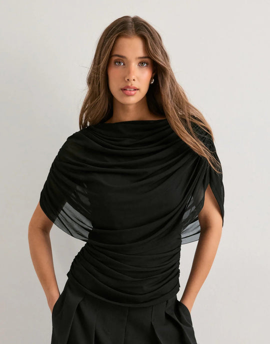 Damen stilvolles Drapiertop