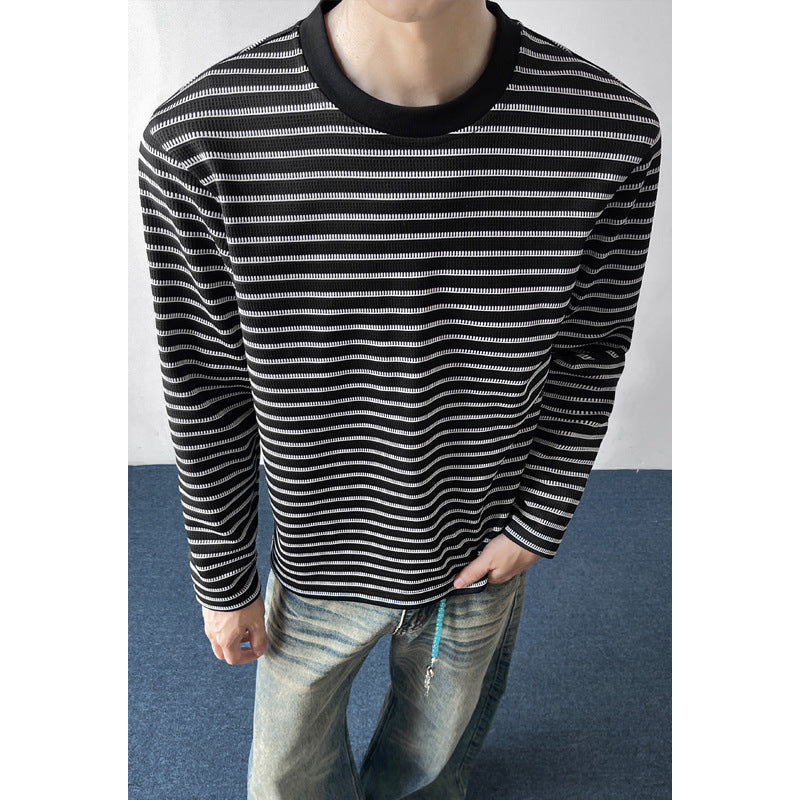 Herren Sportliches Langarm-Shirt mit Streifenmuster Shop Nory