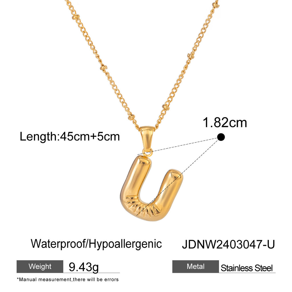 Damen Halskette mit persönlichem Z-Anhänger aus hochwertigem Edelstahl Shop Nory