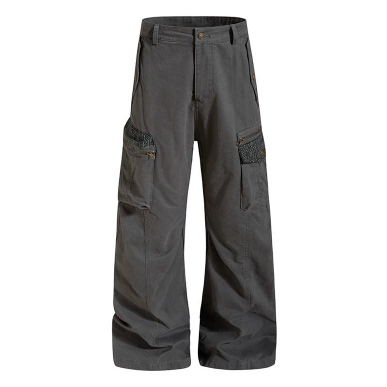 Damen weite Culotte-Cargohose mit Multi-Taschen und Textur-Einsätzen Shop Nory