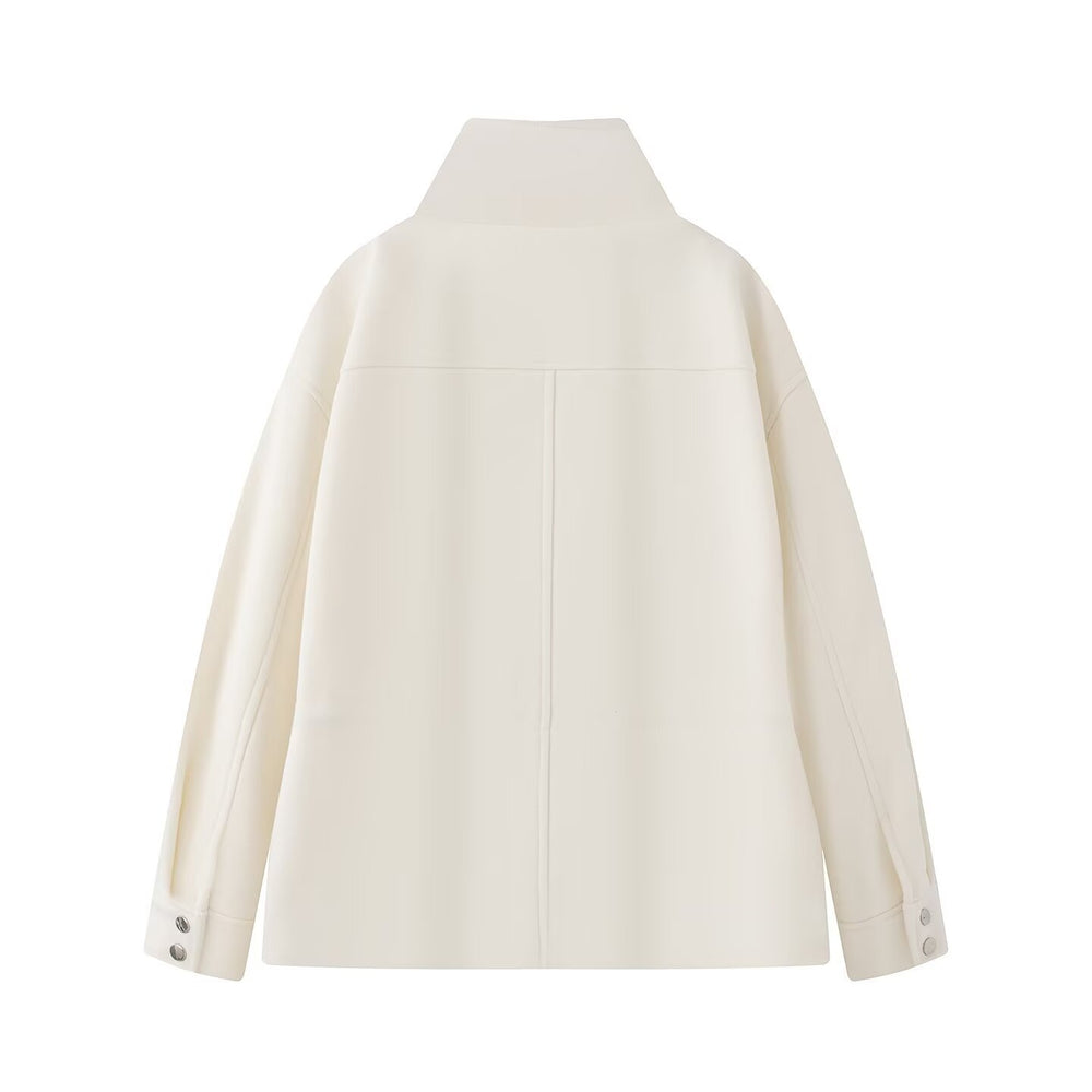 Damen Kurzjacke mit Tunnelzug, hohem Stehkragen und aufgesetzten Pattentaschen Shop Nory