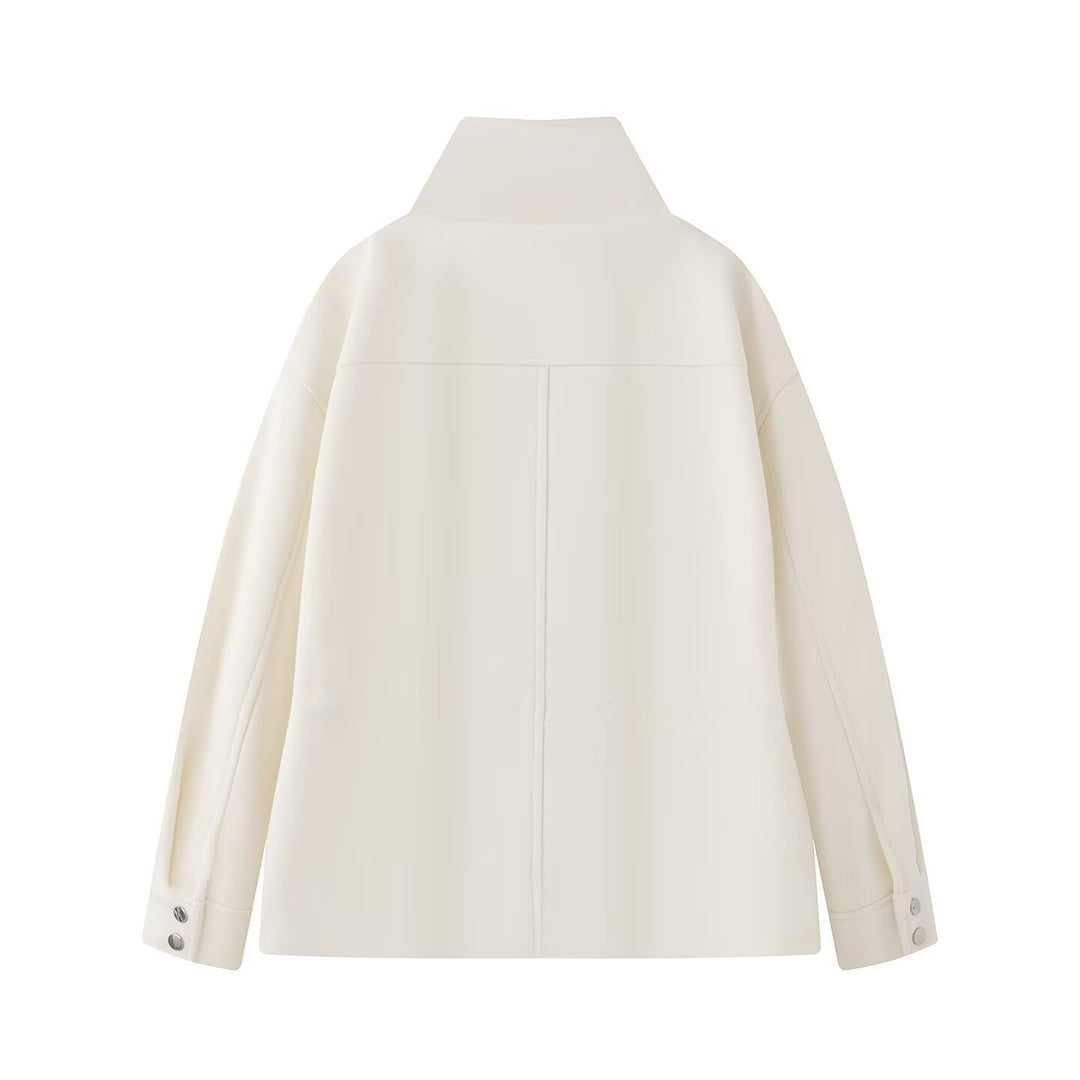 Damen Kurzjacke mit Tunnelzug, hohem Stehkragen und aufgesetzten Pattentaschen Shop Nory
