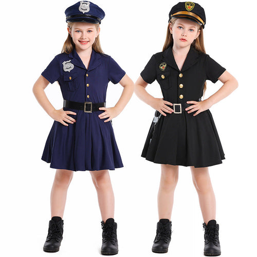 Mädchen Polizeikostüm mit Rock und Hut Shop Nory