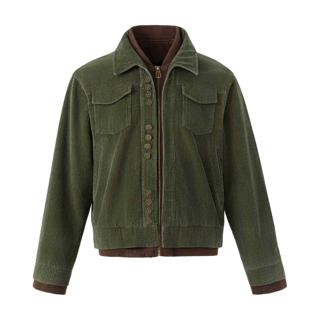 Herren Kurzblouson aus Cord mit dekorischer Knopfleiste und Innenzip Shop Nory