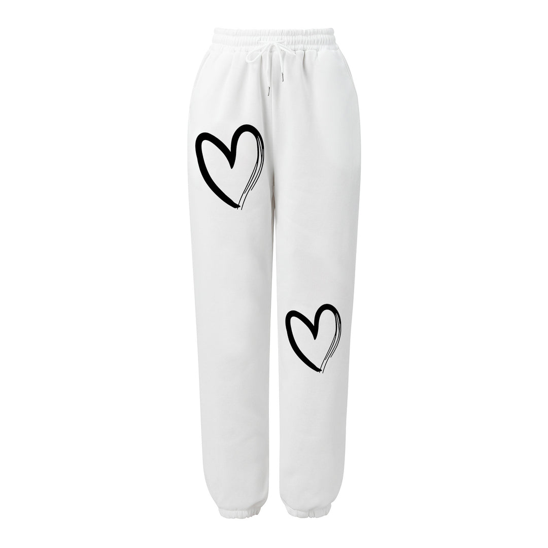Damen nan bedruckte Relax-Jogginghose mit Kordelzug elastischem Bund und gerippten Fußbündchen Shop Nory