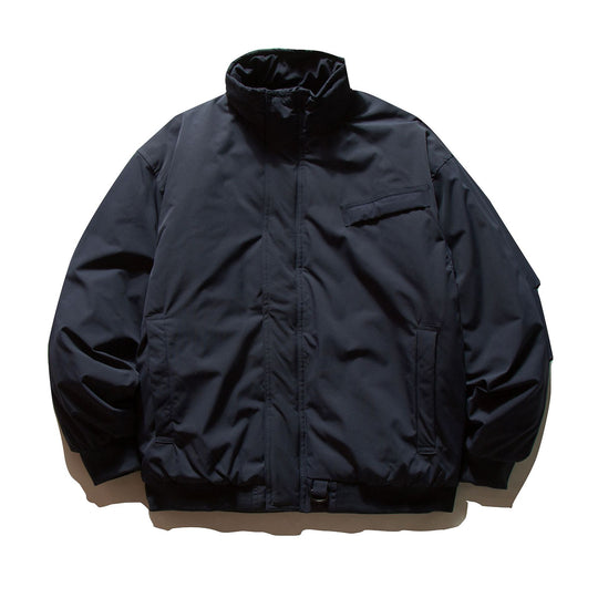 Herren Minimalistische Thermo‑Bomberjacke mit verdeckter Frontblende, hohem Stehkragen und Utility‑D‑Ring Shop Nory
