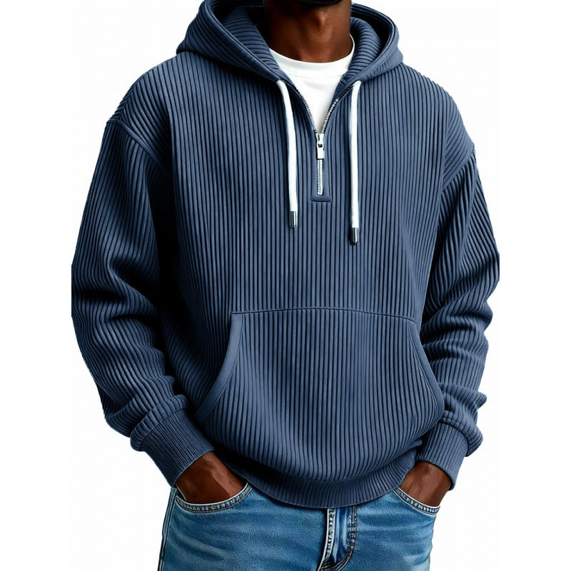 Herren Bequemer Kapuzenpullover mit hoch geschlossenem Reißverschluss Shop Nory