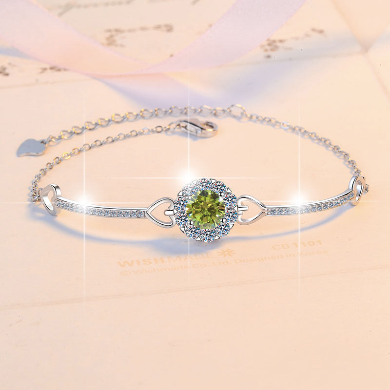 Damenarmband mit funkelndem Herzdesign und strahlendem Kristall Shop Nory