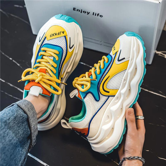Damen Voluminöse Retro-Chunky-Sneaker mit atmungsaktivem Mesh-Overlay und skulpturaler Komfortsohle Shopy Nory