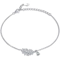 Damenarmband mit filigraner Blattform und funkelnden Zirkonia Shop Nory