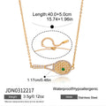 Damen Halskette mit Tennis-Racket-Anhänger aus hypoallergenem Edelstahl und eleganter Zirkonia-Verzierung Shop Nory