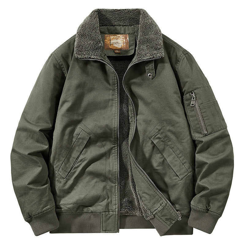 Herren Teddygefütterte Pilot-Bomberjacke mit Sherpa-Innenfutter und Ärmeltasche Shop Nory