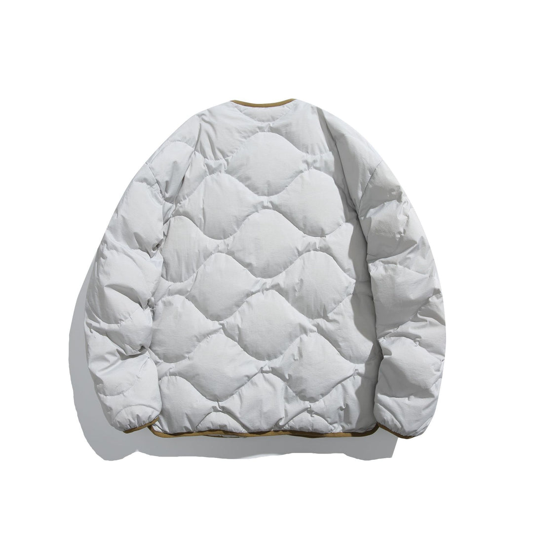 Unisex Boxy gesteppte Liner‑Jacke im Oversize‑Stil mit Rundhalsausschnitt Shop Nory