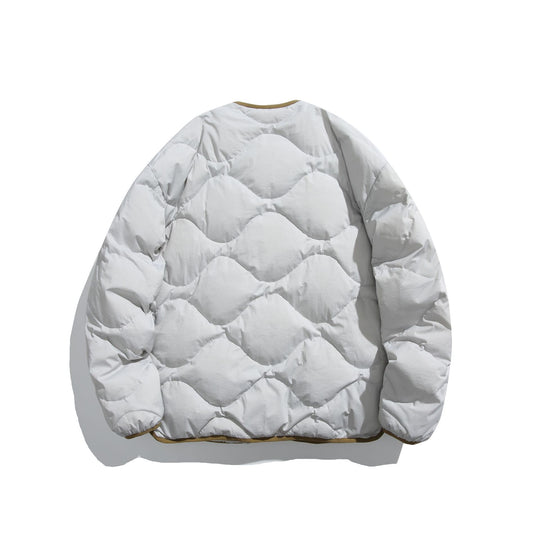 Unisex Boxy gesteppte Liner‑Jacke im Oversize‑Stil mit Rundhalsausschnitt Shop Nory