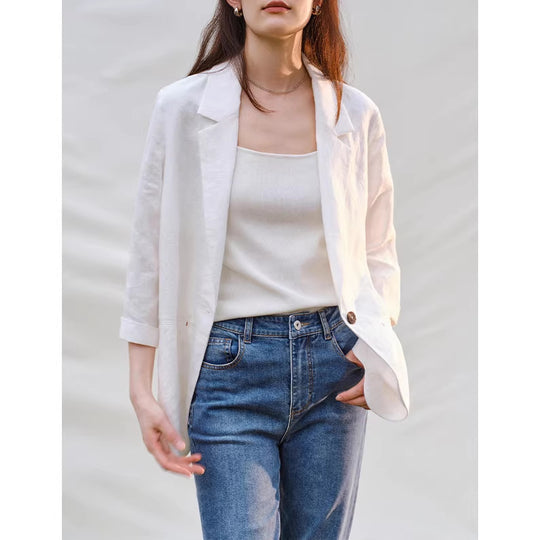 Damen Bequeme und elegante Leinenhose Shop Nory
