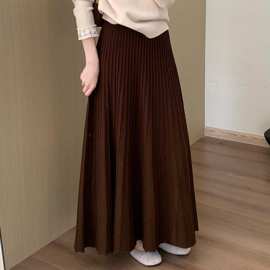 Damen Fließender Midirock mit elegantem Plissee Shop Nory