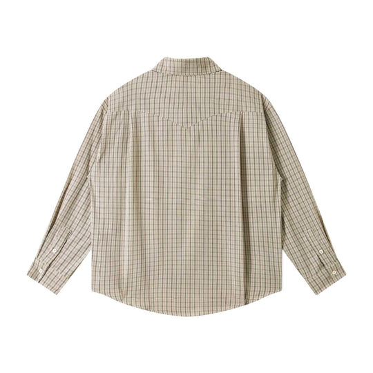 Unisex Oversize Hemdjacke im Karo-Check mit Button-Down-Kragen und Brusttaschen Shop Nory