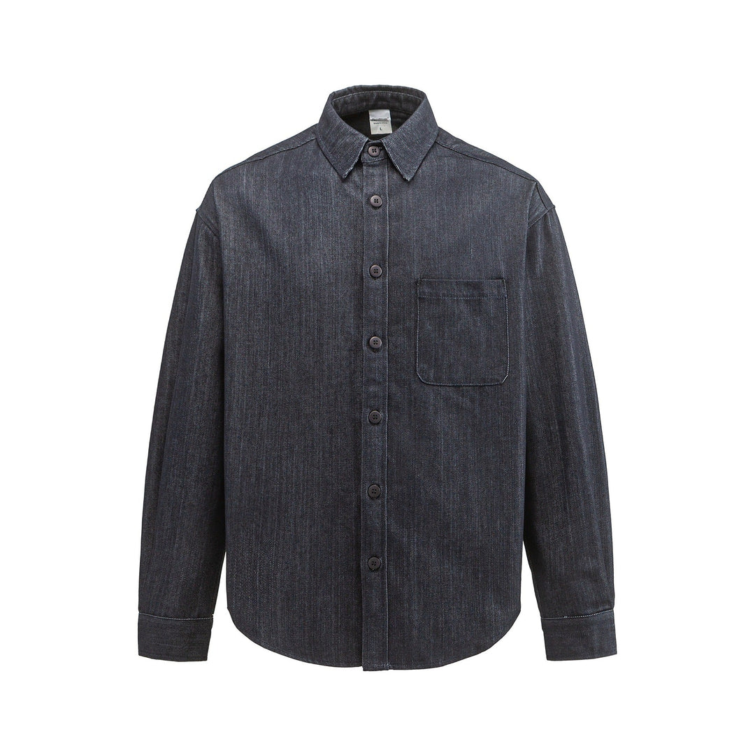 Herren Boxy Hemdjacke aus robustem Twill mit abgerundetem Saum Shop Nory