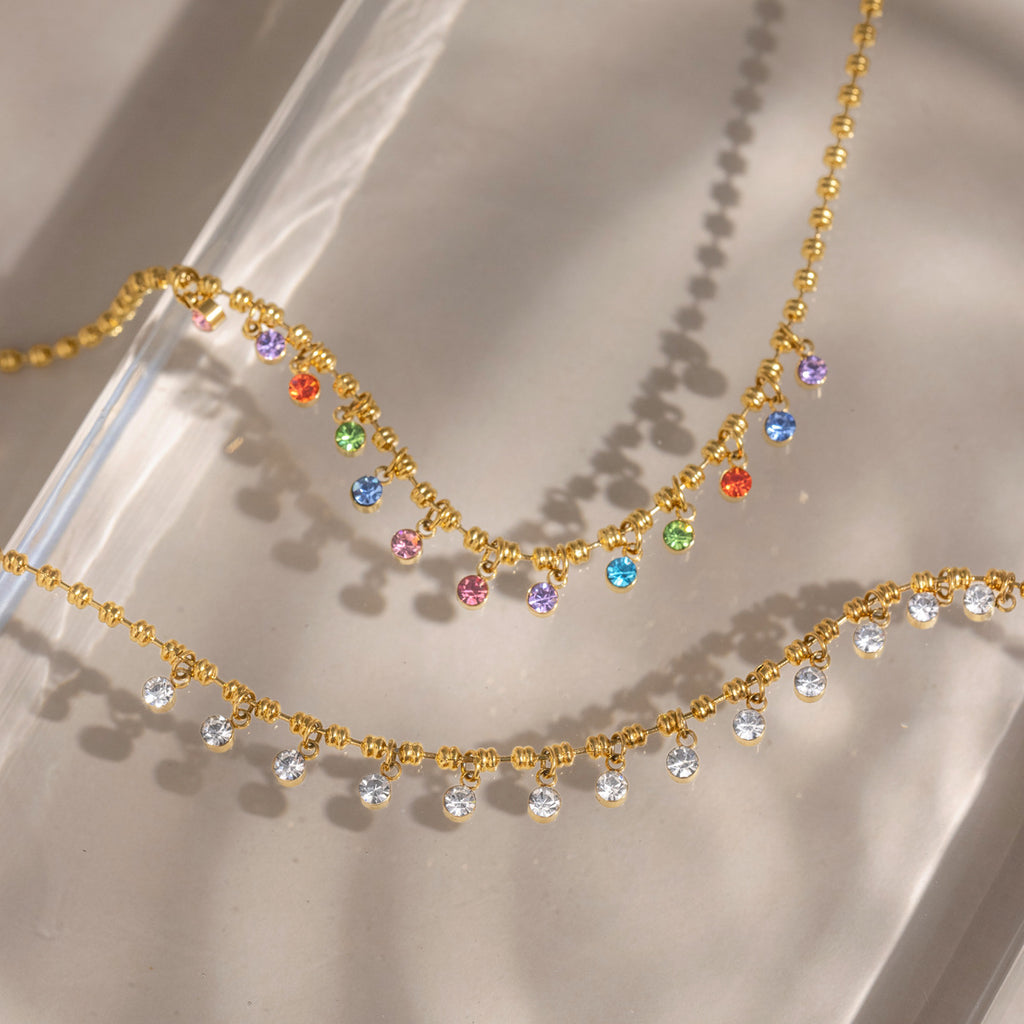 Damen elegante Halskette mit filigranem Gliederdesign Shop Nory