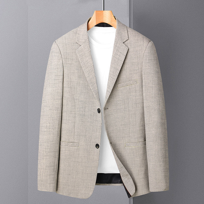 Herren Sakko im Leinen-Look mit schmaler Silhouette und Knopfverschluss Shop Nory