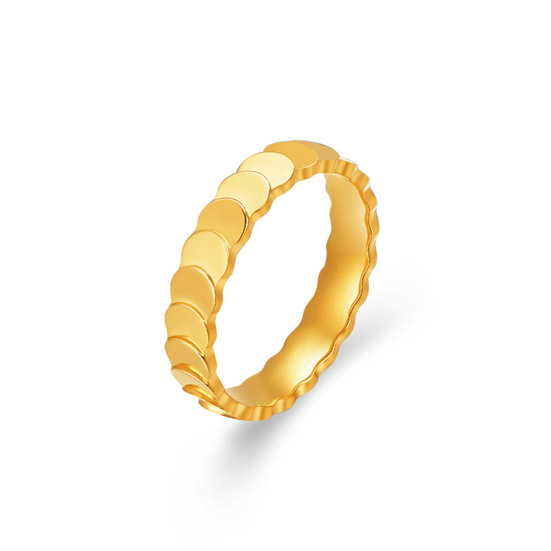 Damen filigraner Ring aus hochwertigem Metall mit geschlossenen Elementen Shop Nory