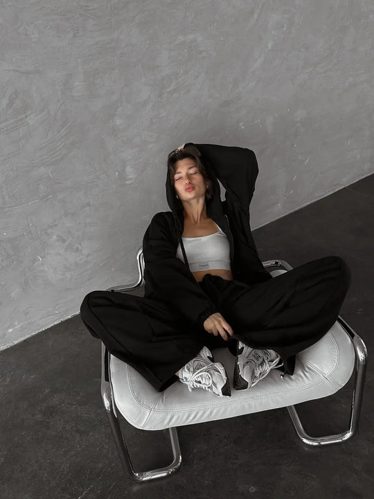 Damen Sweatanzug mit Jogginghose Set Shopnory
