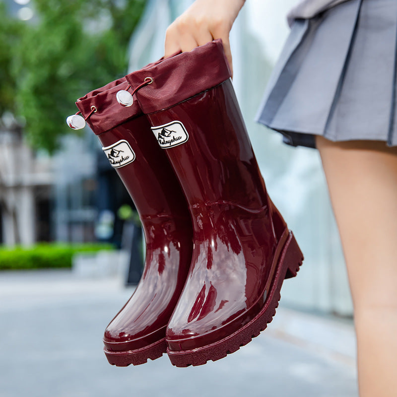 Damen Hochwertige und Stylische Gummistiefel mit Verstellbarem Schnürsystem ShopNory