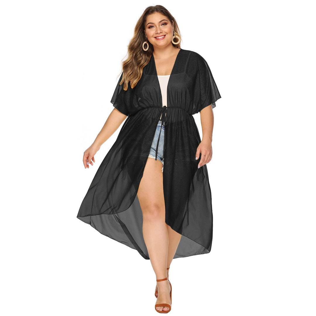 Damen eleganter transparenter Strandkimono