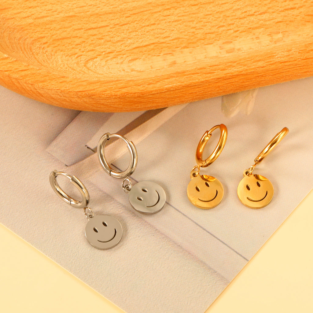 Damen Lustige Smiley-Ohrhänger Shop Nory