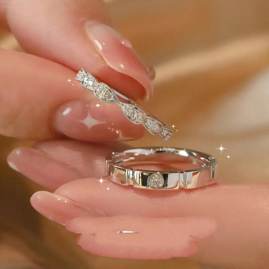 Damen funkelnder Zirkonring mit kunstvollem Design Shop Nory