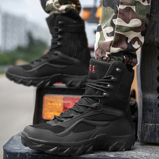 Herren Taktischer High-Top Einsatzstiefel mit robuster Trail-Profilsohle Shopy Nory