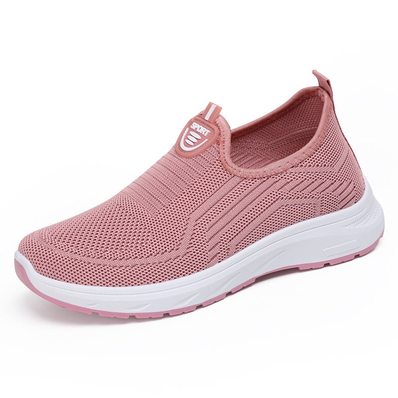 Damen Atmungsaktive Slip-On Freizeitschuhe mit dämpfender Sohle