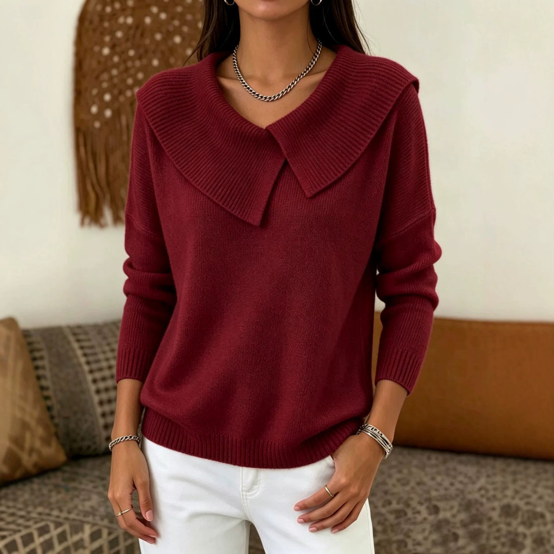 Damen Oversized Rollkragenpullover mit asymmetrischem Schalkragen Shop Nory