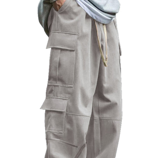 Herren weite Cargo-Hose mit Mehrfachtaschen, Tunnelzug und verstärkten Kniepartien Shop Nory
