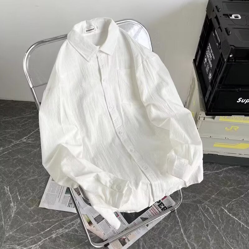 Herren Lässiges Hemd mit Brusttasche und Knopfleiste Shop Nory