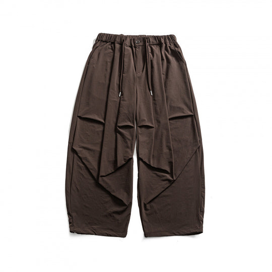 Herren Weite Cropped‑Haremhose mit Faltenoptik, elastischem Bund und Kordelzug Shop Nory