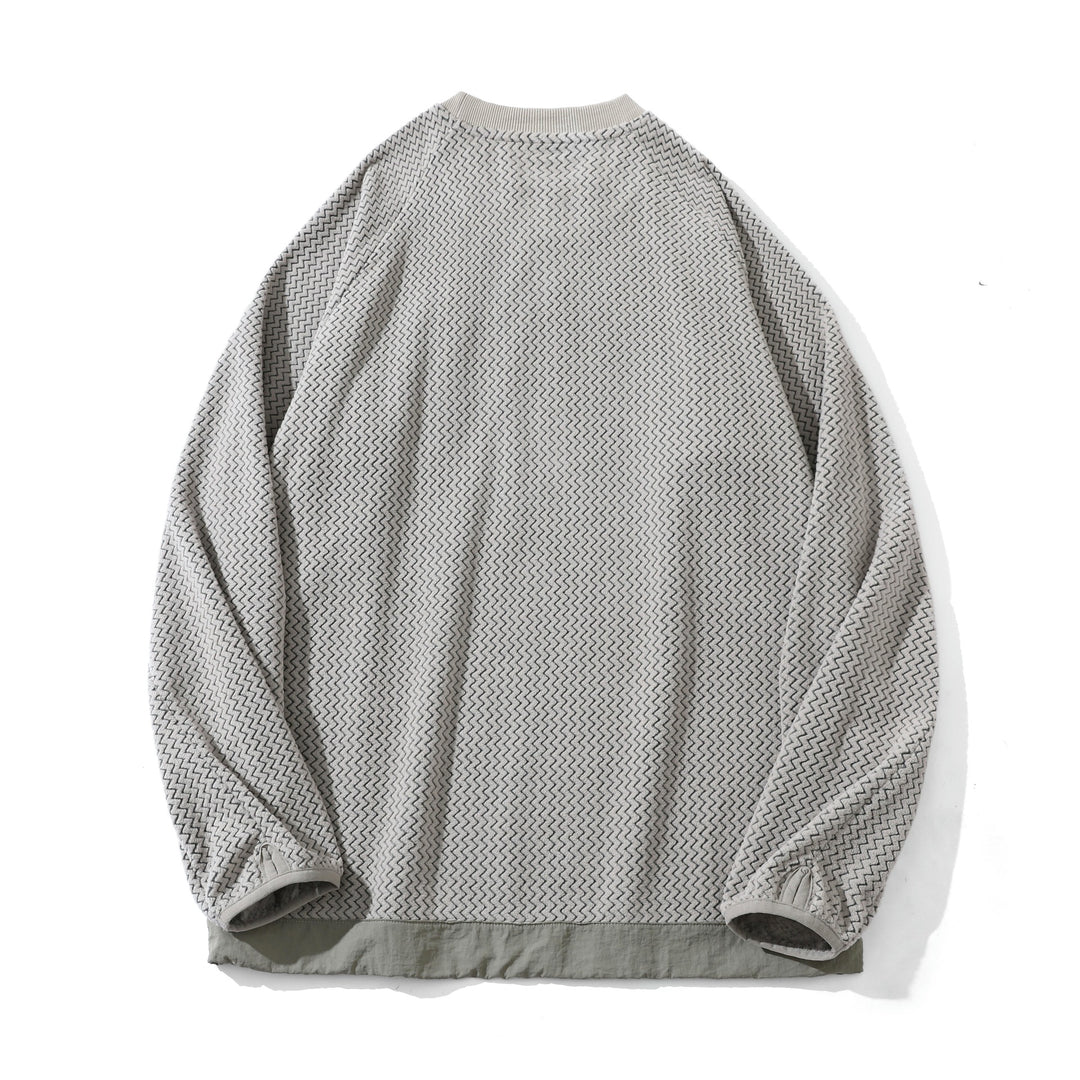 Unisex Strukturiertes Waffel‑Sweatshirt mit Brustzipptasche Shop Nory