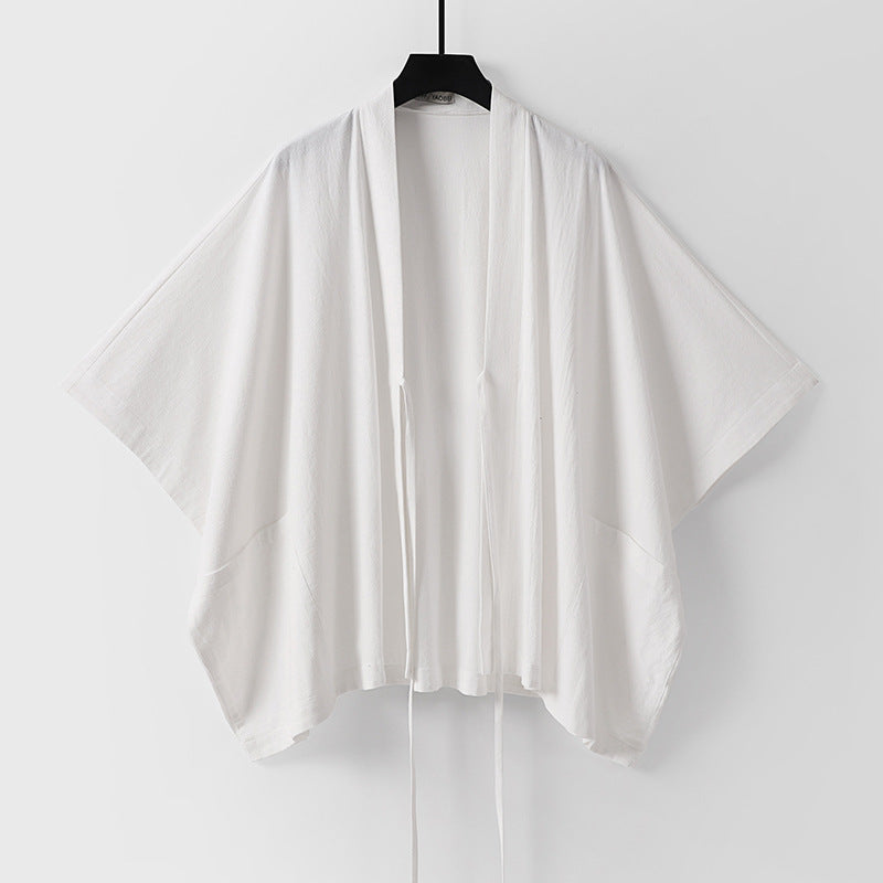 Damen Oversize Kimono-Cardigan mit Bindeband und aufgesetzten Taschen Shop Nory