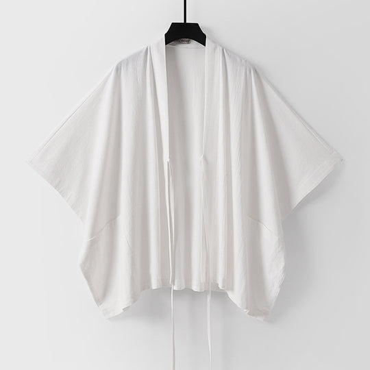 Damen Oversize Kimono-Cardigan mit Bindeband und aufgesetzten Taschen Shop Nory