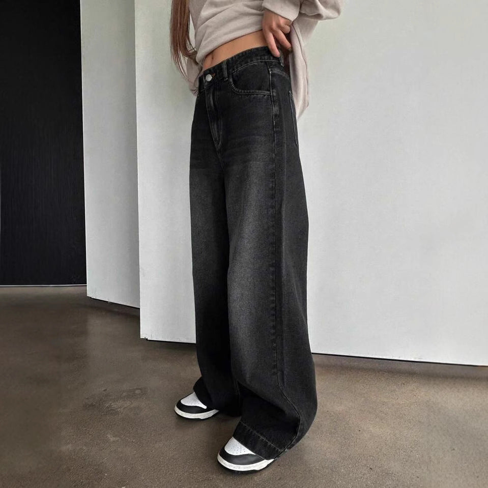 Damen Weite Jeanshose im modernem Schnitt mit elegantem Design