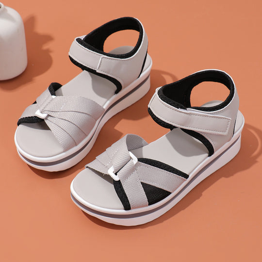 Damen Plateau-Sandalen mit verstellbarem Klettverschluss und atmungsaktivem Mesh Shop Nory