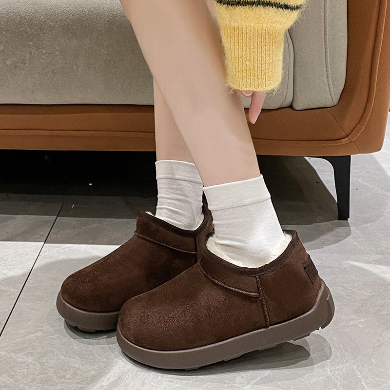 Damen Gefütterte Kurzstiefeletten mit Teddyfutter und rutschfester Profilsohle Shop Nory
