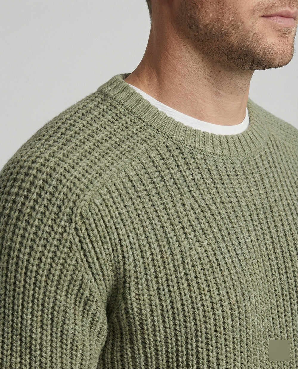 Herren Grobstrick Pullover mit Rundhalsausschnitt und lässigem Schnitt