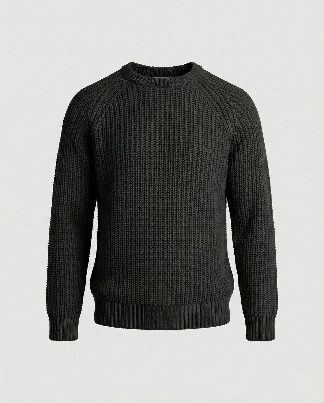 Herren Grobstrick Pullover mit Rundhalsausschnitt und lässigem Schnitt