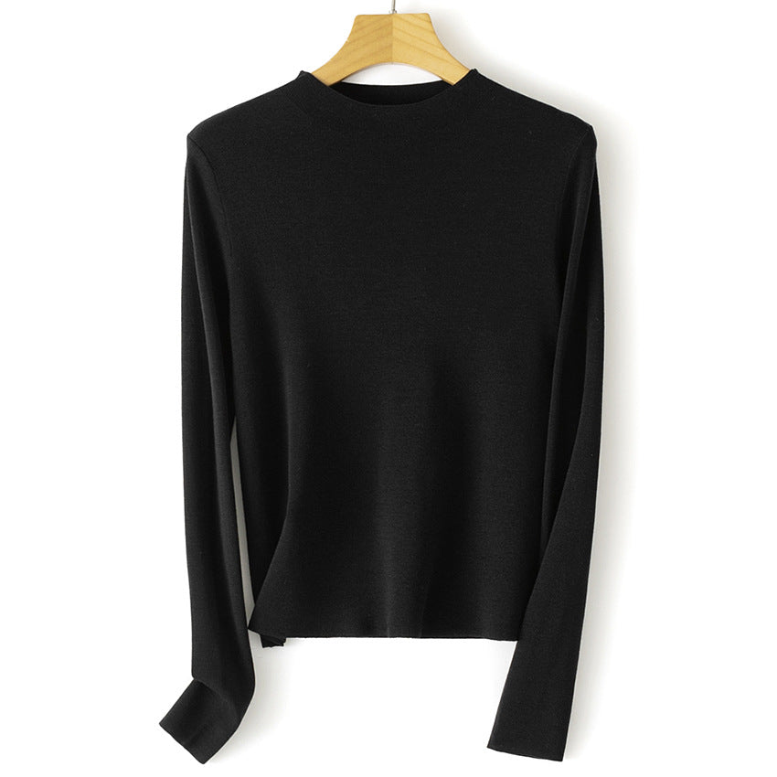 Damen Feinstrick-Pullover mit kurzem Stehkragen und schmaler Silhouette Shop Nory