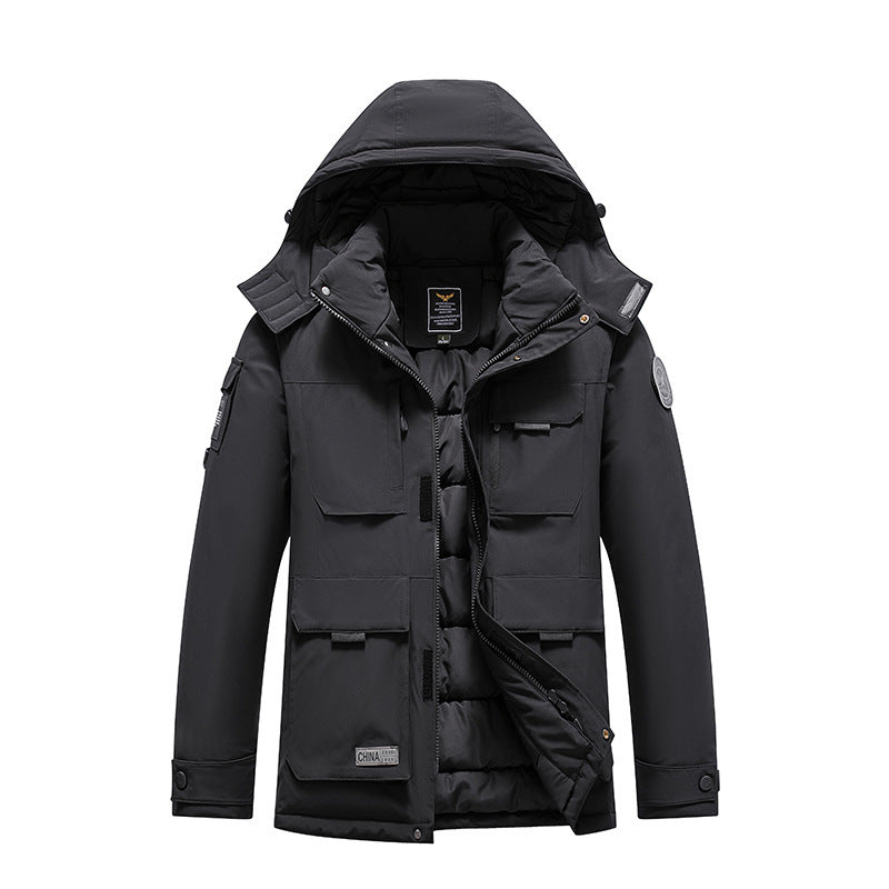 Herren Isolierter Field-Parka mit Kapuze, Mehrfach-Utility-Taschen und winddichter Shell Shop Nory